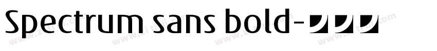 Spectrum sans bold字体转换